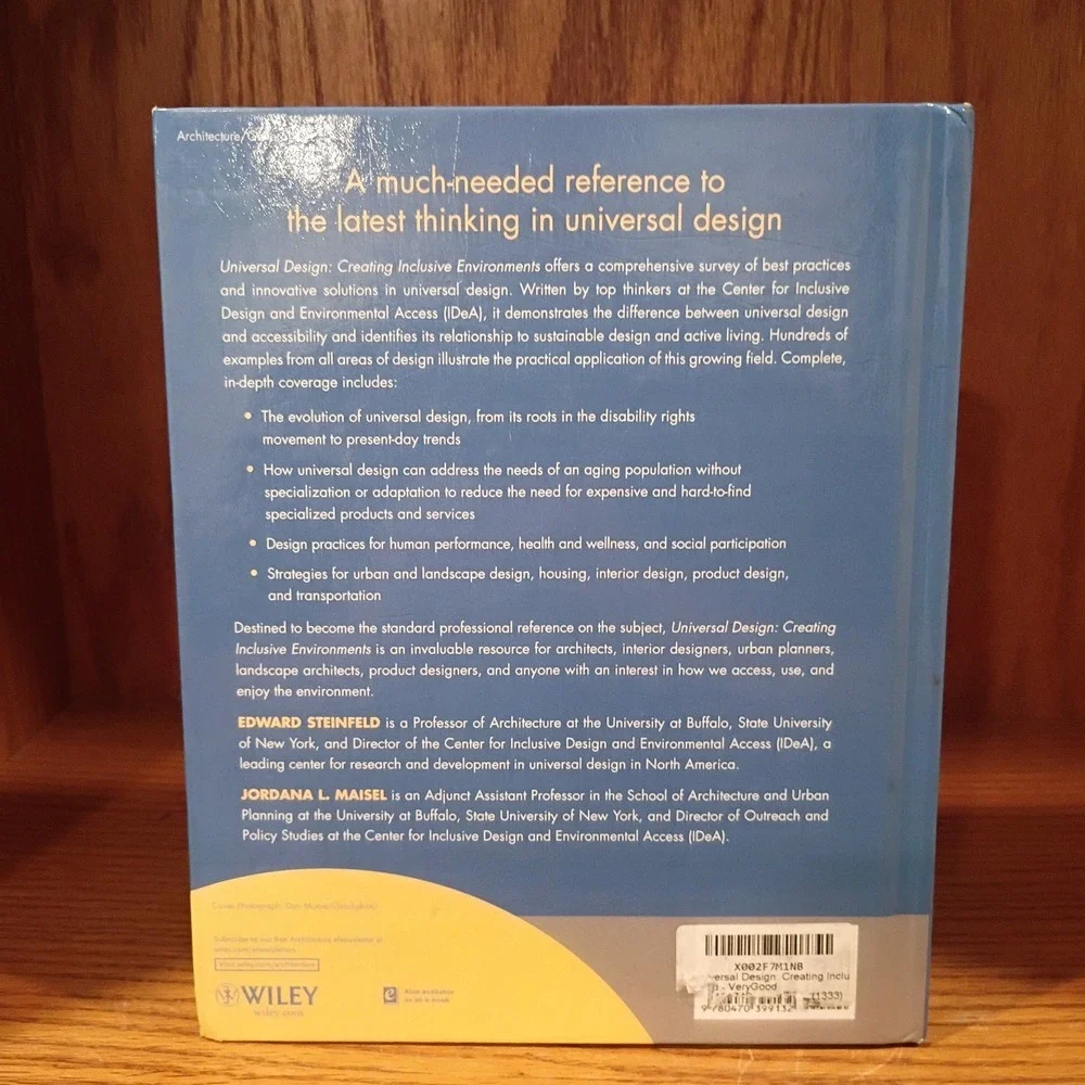 Universal Design: Creating Inclusive Environments - hardcover Steinfeld, Edw...